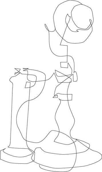 candle stick phone drawing for wire wall art 